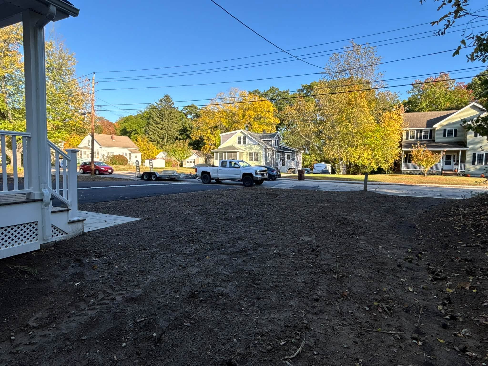Finished grade with proper slope established — Auburn, MA